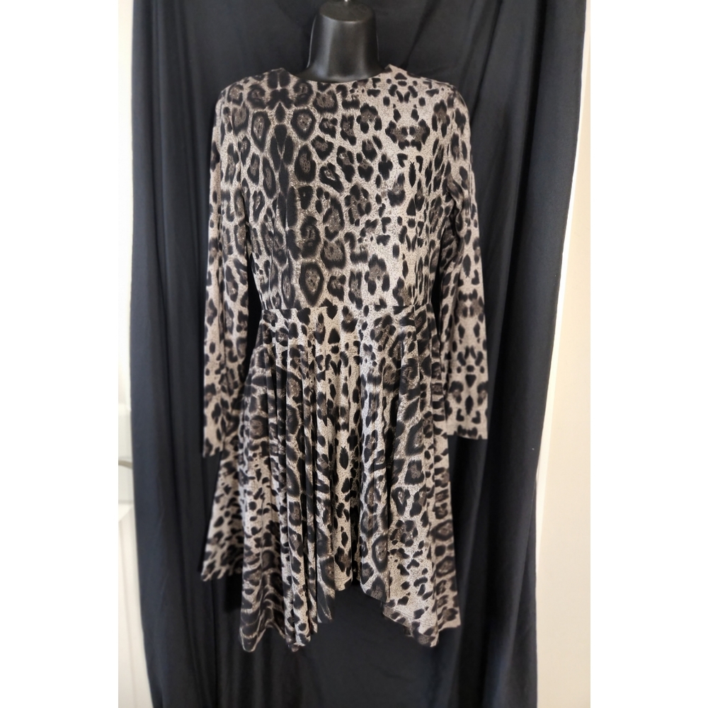 Leopard asymmetrical dress